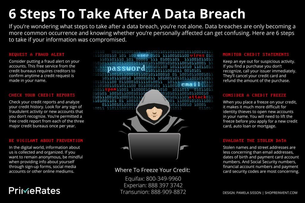 What to do after a data breach infographic 